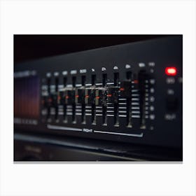 Graphic Equalizer Controls On An Audio System Canvas Print