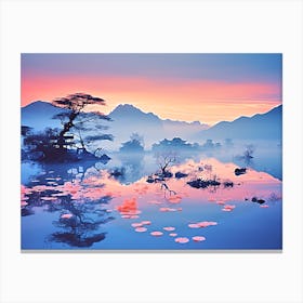 Sunrise On The Lake Canvas Print
