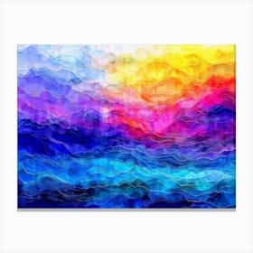 Abstract Watercolor Painting Canvas Print