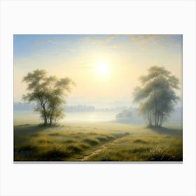 Morning Mist At Avonlea Canvas Print