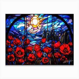 Red Poppy Remembrance Day Canvas Print