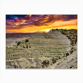 Sunset In the Cyprus Mountains Stampe su tela