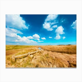 Inland Creek Grassland Landscape Canvas Print