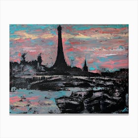 Paris At Sunset Canvas Print