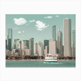 CHICAGO Skyline Urban Vintage Style Canvas Print