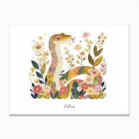 Little Floral Cobra 6 Poster Canvas Print