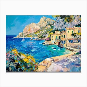 Village By The Sea Canvas Print