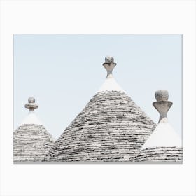 Roof of traditional trulli in Italy Canvas Print