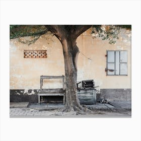 Street Scene In Benin In West Africa Canvas Print