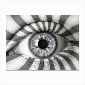 Eye in blank and white Canvas Print