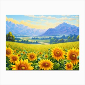 Sunflower Field Canvas Print