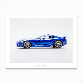 Toy Car Dodge Viper Blue Poster Canvas Print