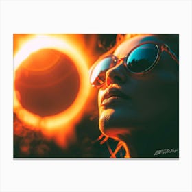 Solar Watcher - Eclipse Of Sun Canvas Print