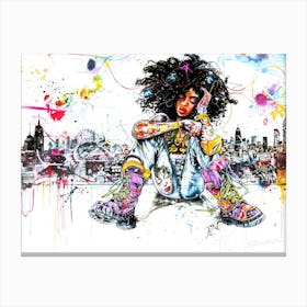 Little Miss Overthinker - Urban Zen Canvas Print