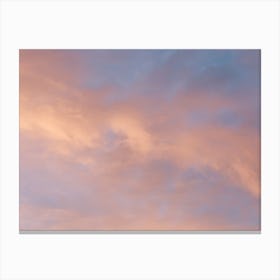 Colorful clouds | golden hour | Italy | Pink and blue Canvas Print