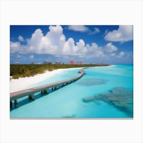 Beach In The Bahamas Canvas Print