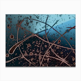 Abstraction Blue Japanese Calligraphy 1 Canvas Print