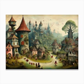 Fantasy Village 3 Canvas Print