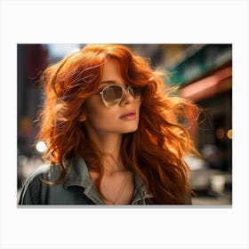 Woman With Red Hair Canvas Print