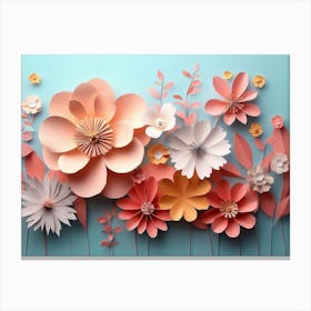 Photo Paper Flower 3d Illustration 1 Canvas Print