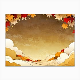 Autumn Leaves Background Stampe su tela