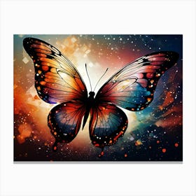 Butterfly In Space 2 Canvas Print