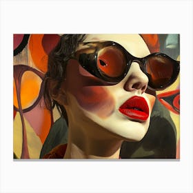 Woman In Sunglasses 8 Canvas Print