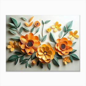 3d Floral Craft 5 Canvas Print