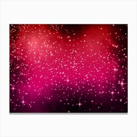 Purple Red Shining Star Background Canvas Print
