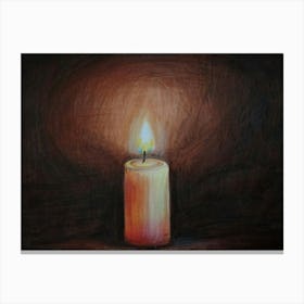 Candle drawing Canvas Print