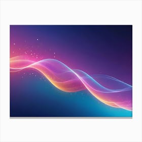 Abstract Design Featuring A Glowing, Colorful Wave Against A Dark Background Canvas Print