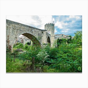 Old Bridge In Besalú, Catalonia Canvas Print