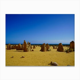 The Iconic Pinnacles Of Nambung: Nature's Unique Limestone Formations Canvas Print