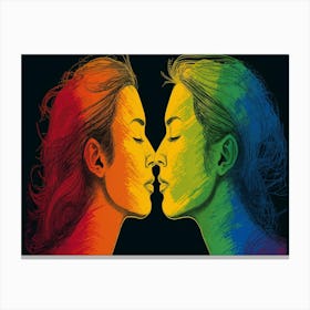 Rainbow Kiss 8 Canvas Print