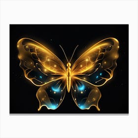 Golden Butterfly 17 Canvas Print