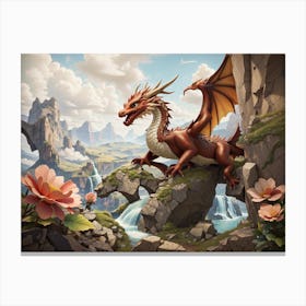 Dragon In The Mountains Canvas Print