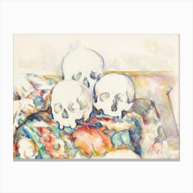 The Three Skulls, Paul Cézanne Canvas Print