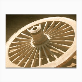 Wooden Wagon Wheel Canvas Print