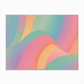 Abstract Background With Smooth, Flowing, Colorful Waves Canvas Print