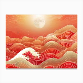 Great Wave In The Sea Canvas Print