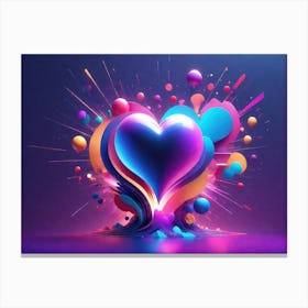 Colorful Heart Creative 28 Canvas Print