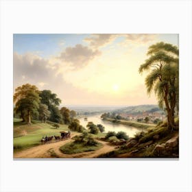 View Of A River 1 Canvas Print