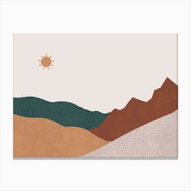 Desert Mountain Abstract Canvas Print