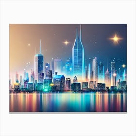 Futuristic Cityscape 60 Canvas Print