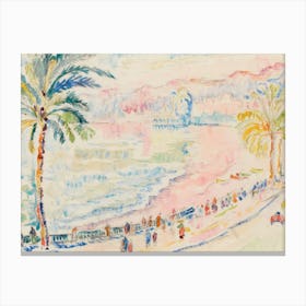 Vintage Pastel Beach Canvas Print