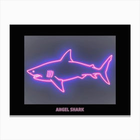 Neon Pink Magenta Angel Shark Poster 1 Canvas Print