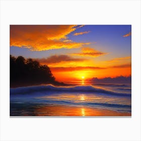 Sunset On The Beach 88 Canvas Print