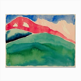 Georgia O'Keeffe - Pink and Green Mountain, 1917 Canvas Print