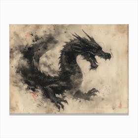 Calligraphic Wonders: Chinese Dragon 2 Canvas Print