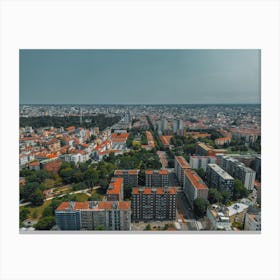 World fashion capital Milan drone photography 2023 Canvas Print